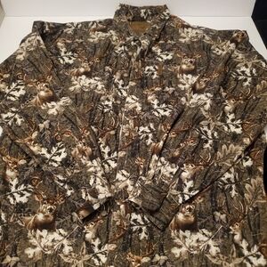 North River Men's Camouflage Button-Front Cotton Hunting Shirt Long Sleeve Large